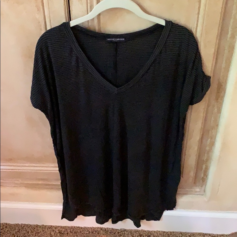A black striped t-shirt from Brandy Melville